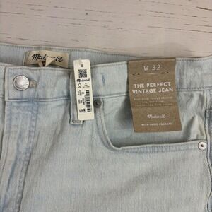 Madewell The Perfect Vintage Jean Jeans Womens 32 Light Wash High Rise Tapered